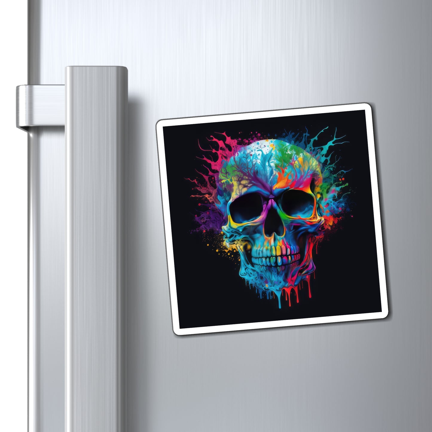 Bold And Beautiful Tie Dye Skulls, Style 3 Magnets