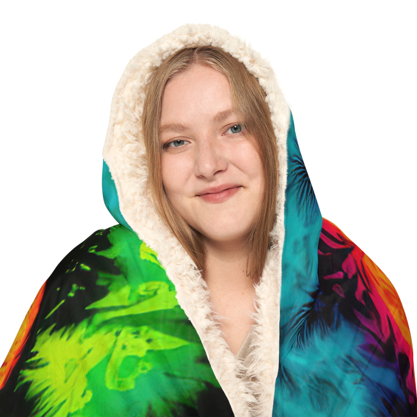 Bold And Beautiful Tie Tye Style Three Snuggle Blanket