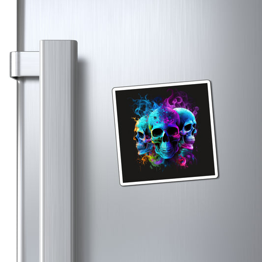 Bold And Beautiful Tie Dye Skulls, Style 6 Magnets