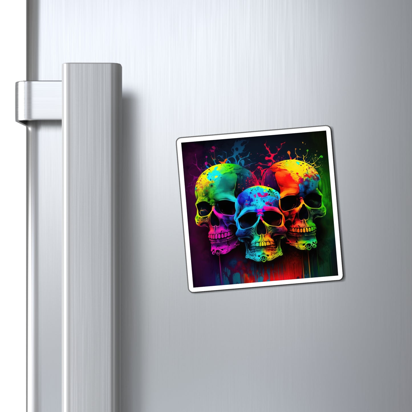 Bold And Beautiful Tie Dye Skulls, Style 11 Magnets
