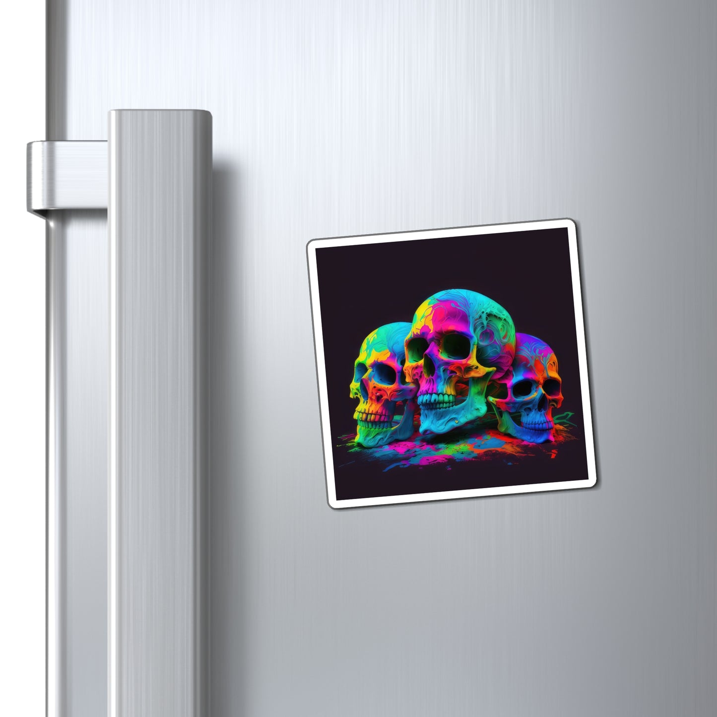 Bold And Beautiful Tie Dye Skulls, Style 10 Magnets