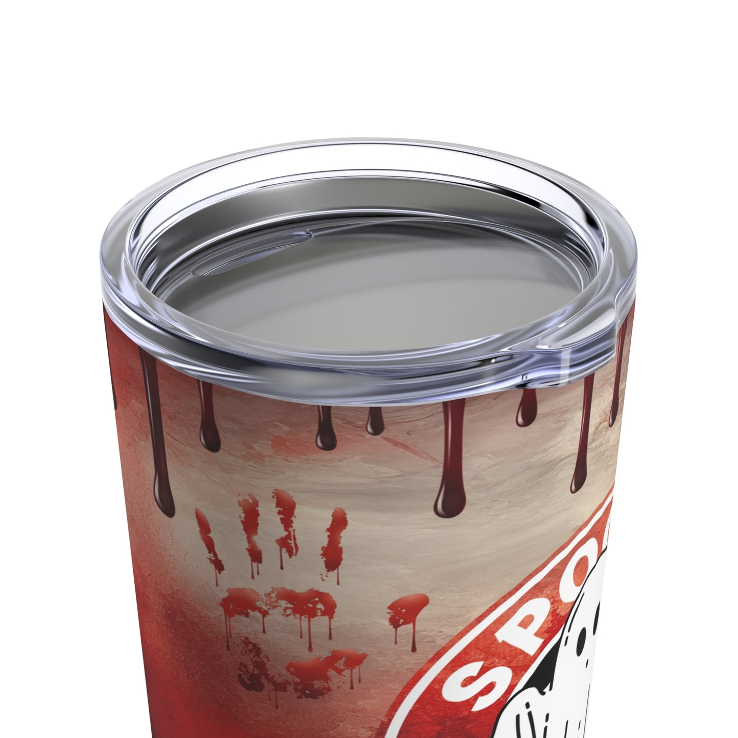 Spooky Vibes Ghost Ghoul With Blood Dripping Background Tumbler 20oz