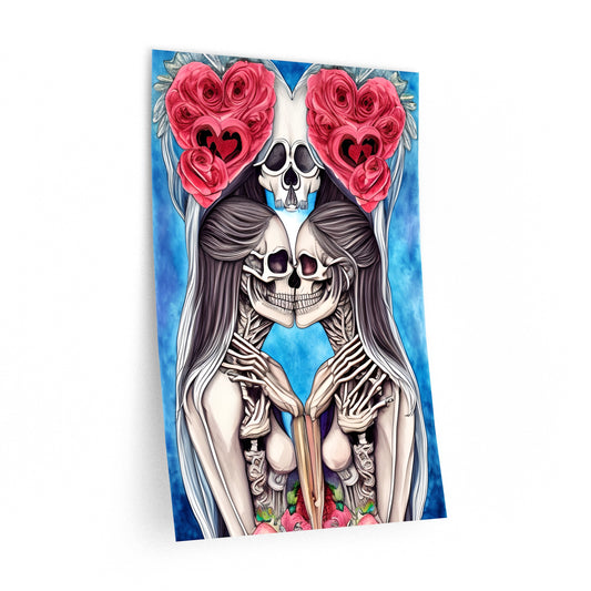 Love Shows No Time Boundaries Skulls, Image By Loewenkind Creations Wall Decals