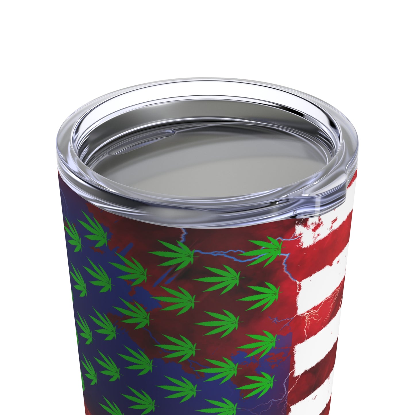 United States Flag Marijuana Elegantly Designed 420 Weed Tumbler 20oz