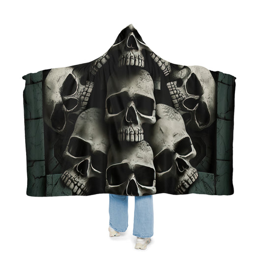 Cement Skulls With Brick Background Snuggle Blanket