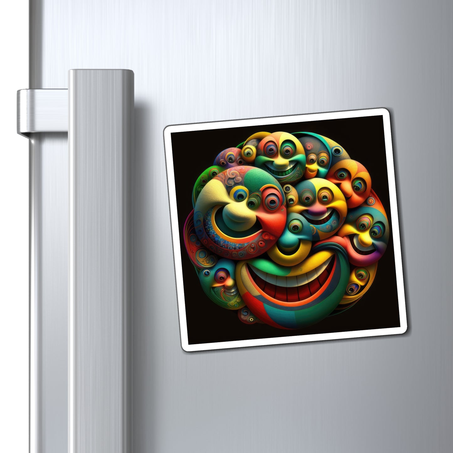 Crazy Happy Multi Odd Faced Magnets