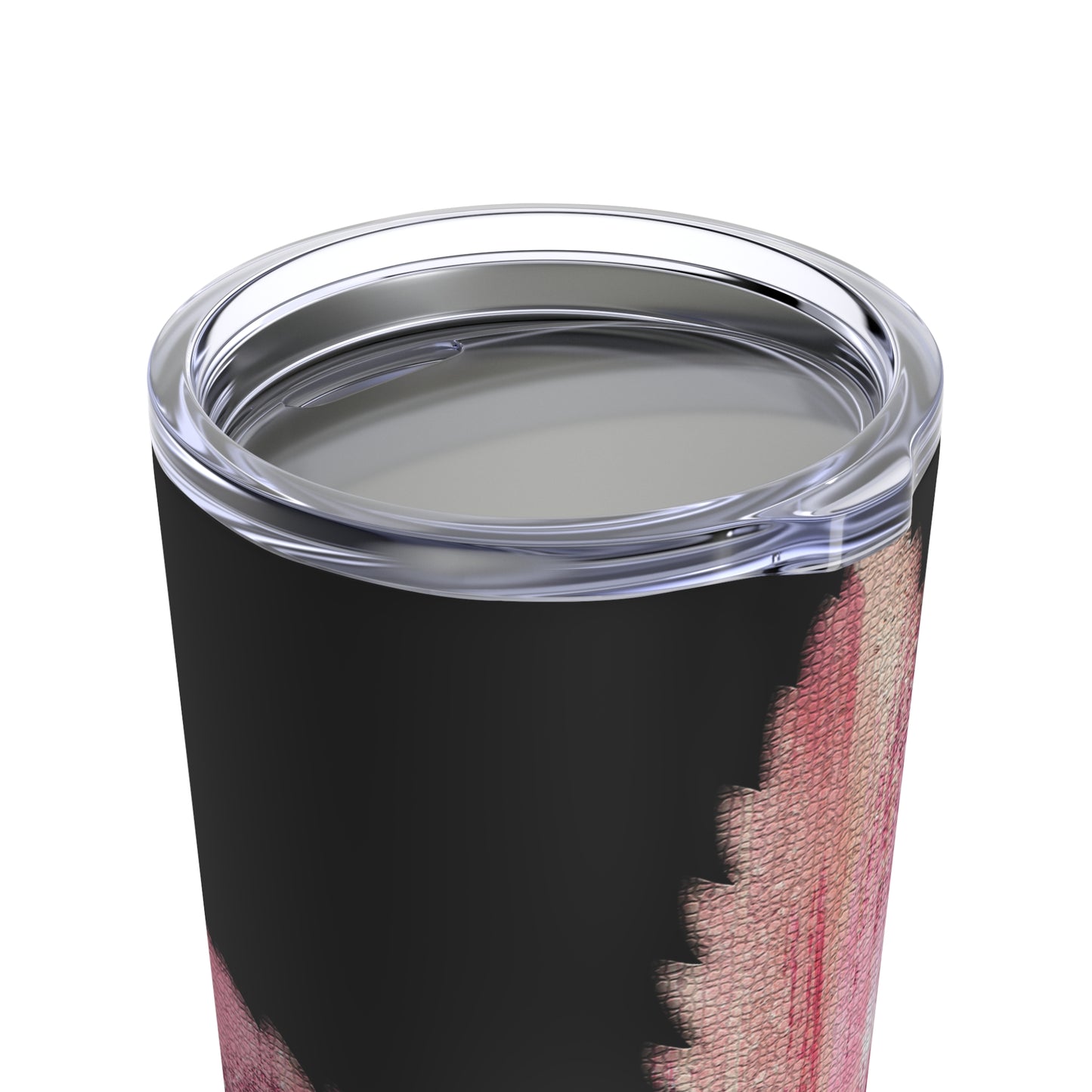 Pink Marijuana Leaf Elegantly Designed Black Background 420 Weed Tumbler 20oz