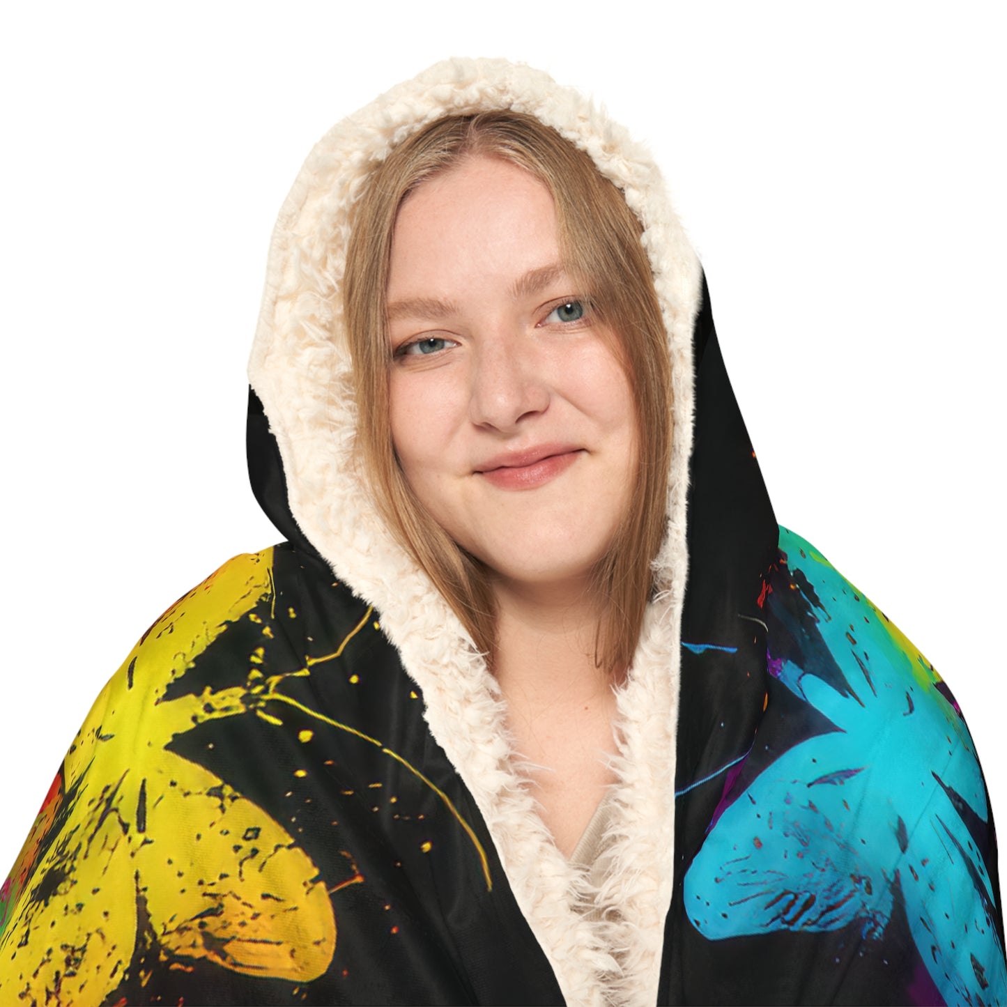 Tie Dye Cross And Butterfly Abstract Style Two Snuggle Blanket