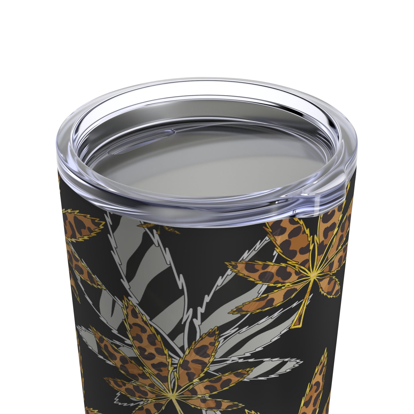 Animal Prints Marijuana Leaves Elegantly Designed 420 Weed Tumbler 20oz
