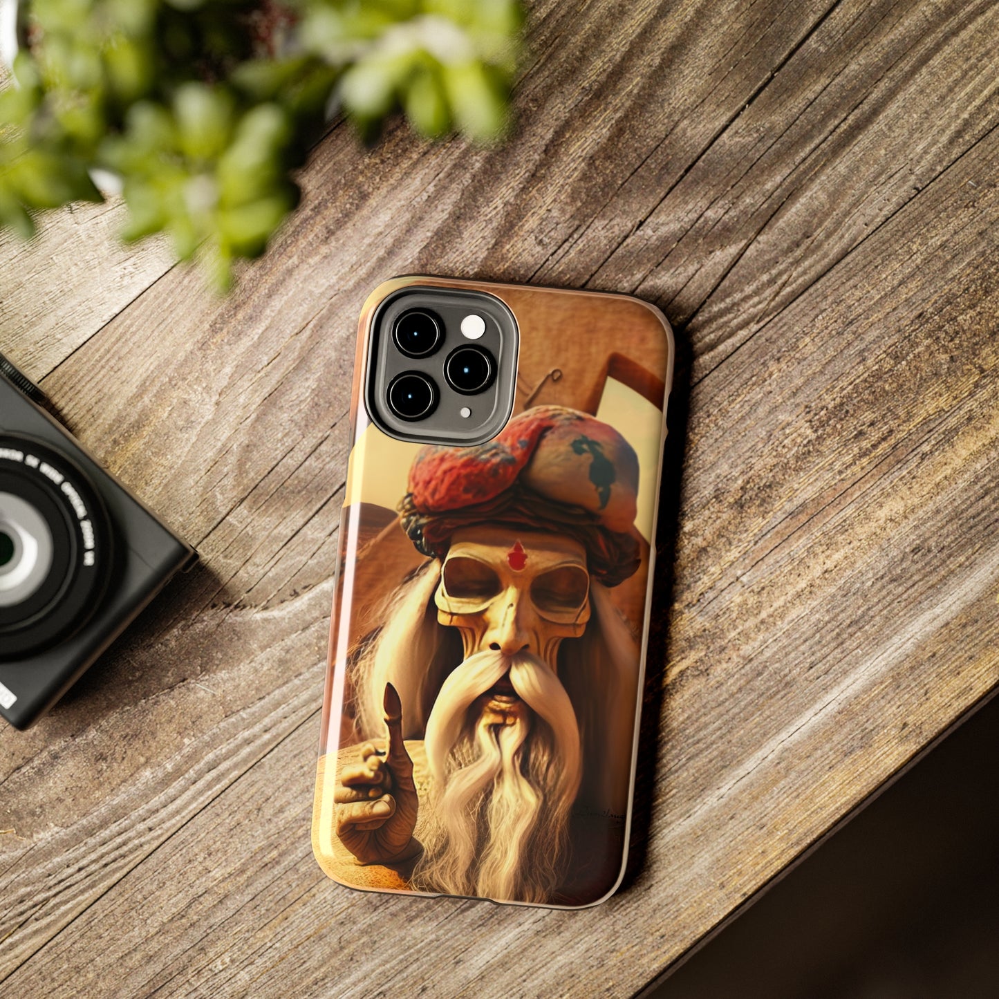 Wise Man In Dessert With Beard And Peace Sign Tough Phone Cases