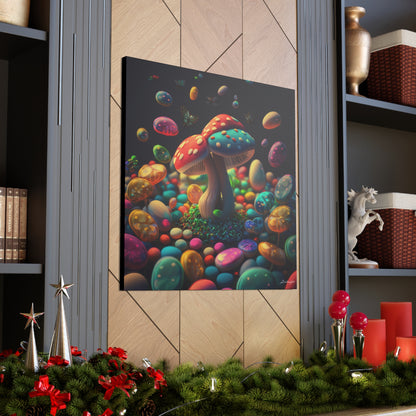 Beautiful Mushroom Luminating Colorful Bliss Canvas Gallery Wraps