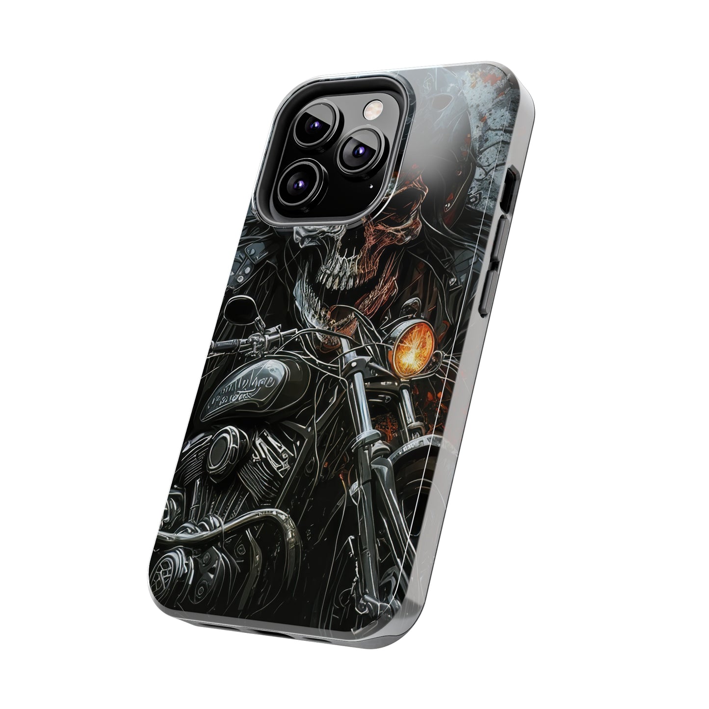 Skull Motorcycle Rider, Ready to Tear Up Road On Beautiful Bike 6 Tough Phone Cases