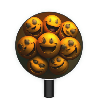 Bold And Beautiful Tie Dye Happy Face Style 4 Magnetic Induction Charger