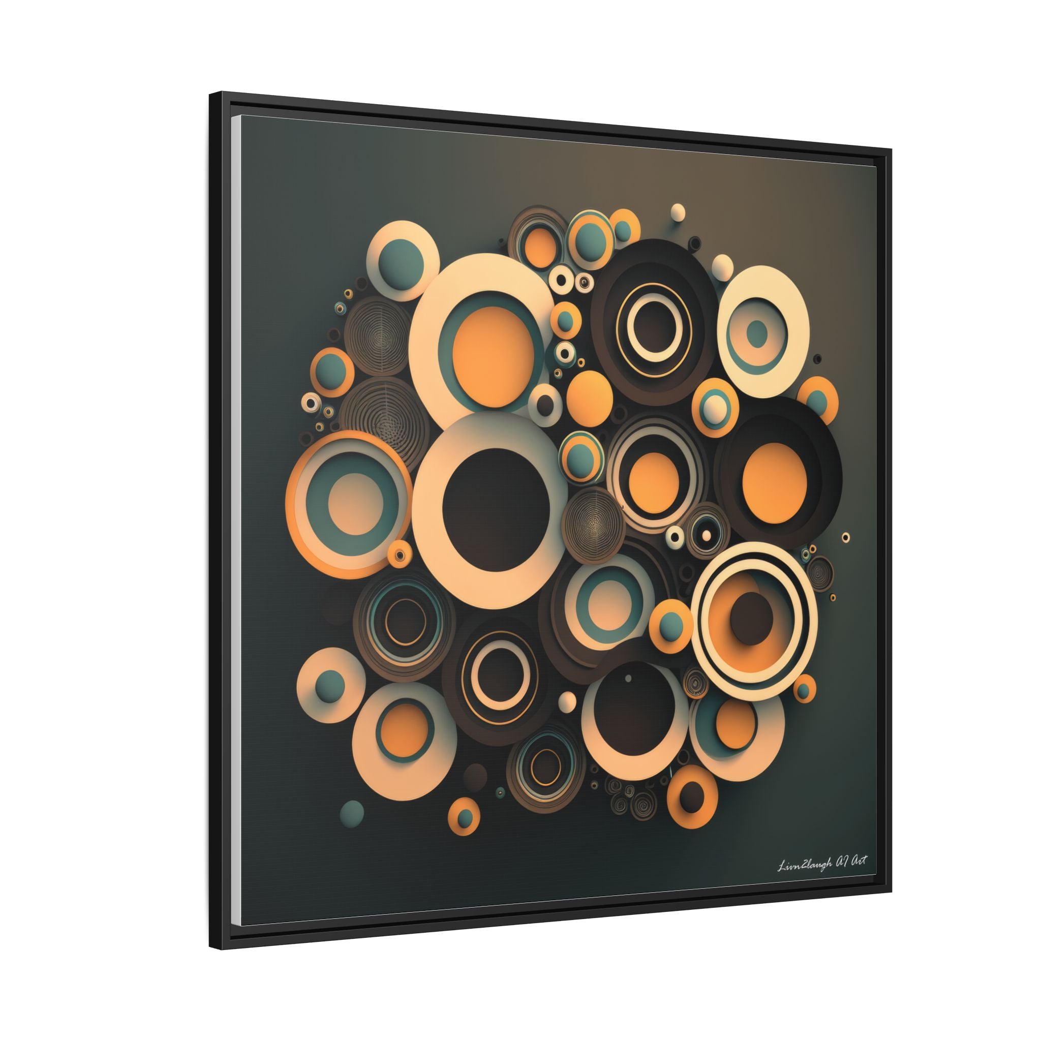 Concentric Harmony, Art Print — Colorful Modern Wall Canvas