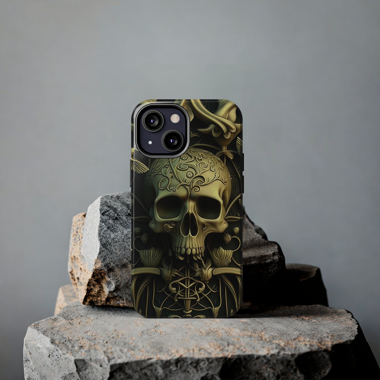 Metallic Chrome Skulls and classic Designed 3 Tough Phone Cases