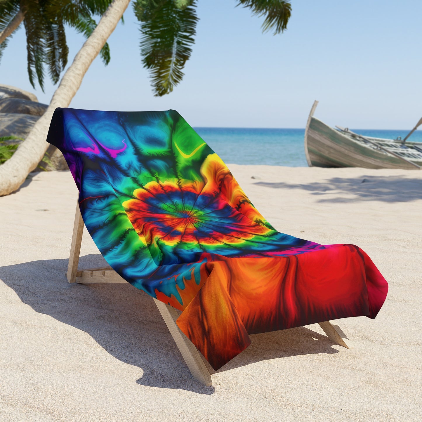 Bold And Beautiful Tie Dye Style Two Beach Towel