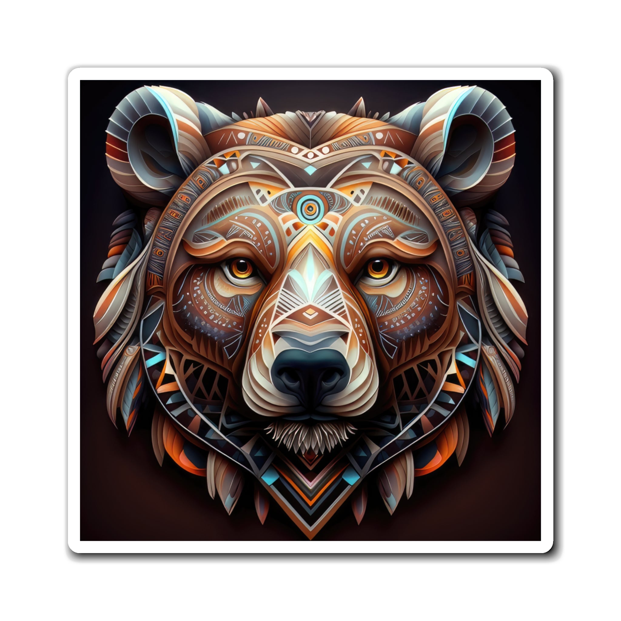Magnificent Navajo Bear Style Three Magnets