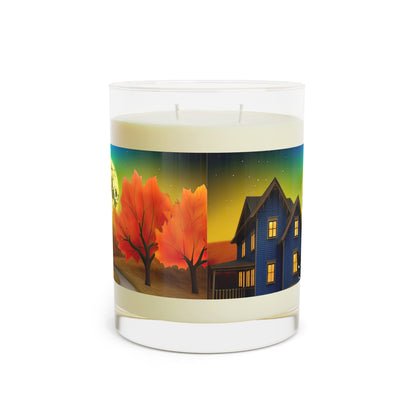 Ready For Fall Amazing Moon And Cat, Scented Candle - Full Glass, 11oz