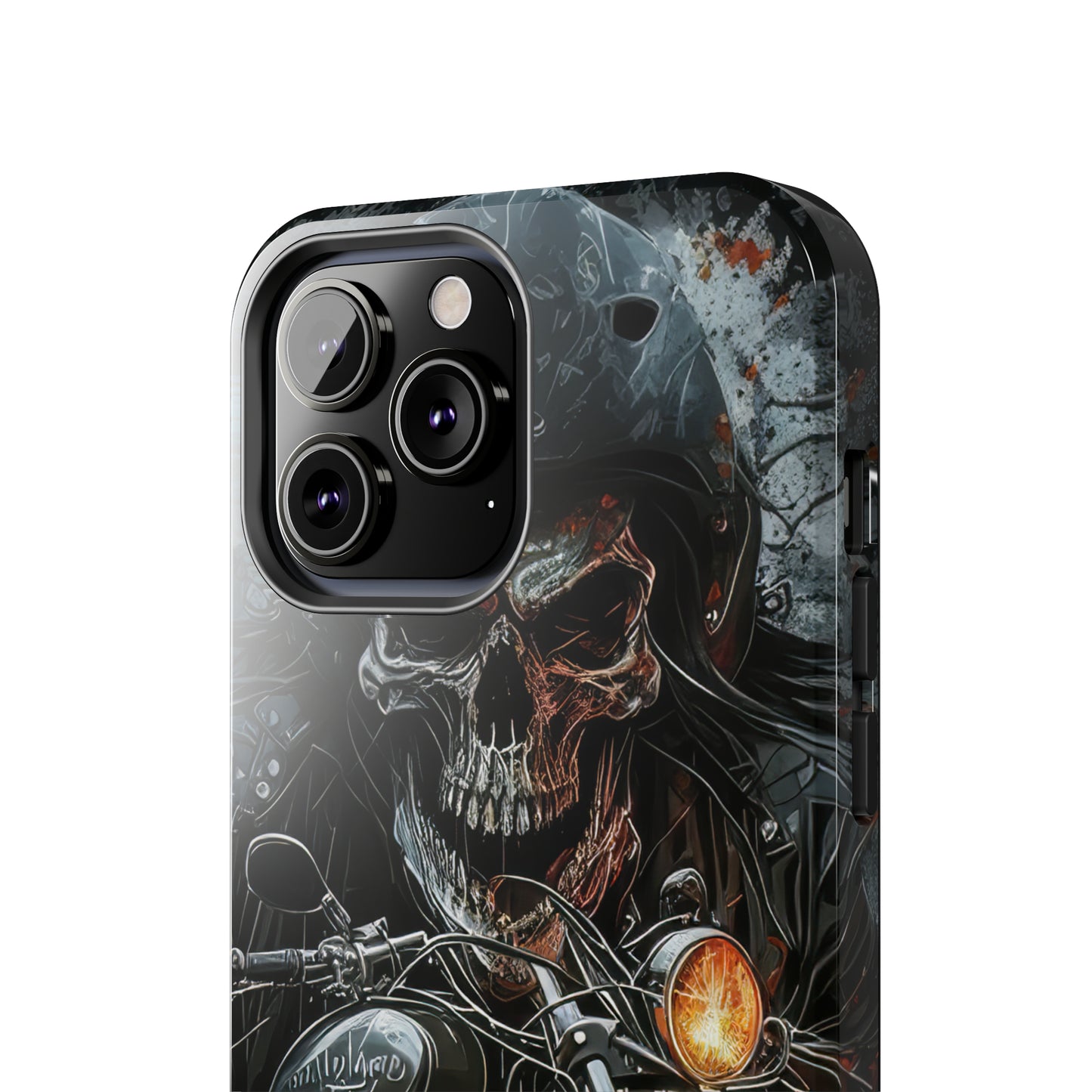 Skull Motorcycle Rider, Ready to Tear Up Road On Beautiful Bike 6 Tough Phone Cases