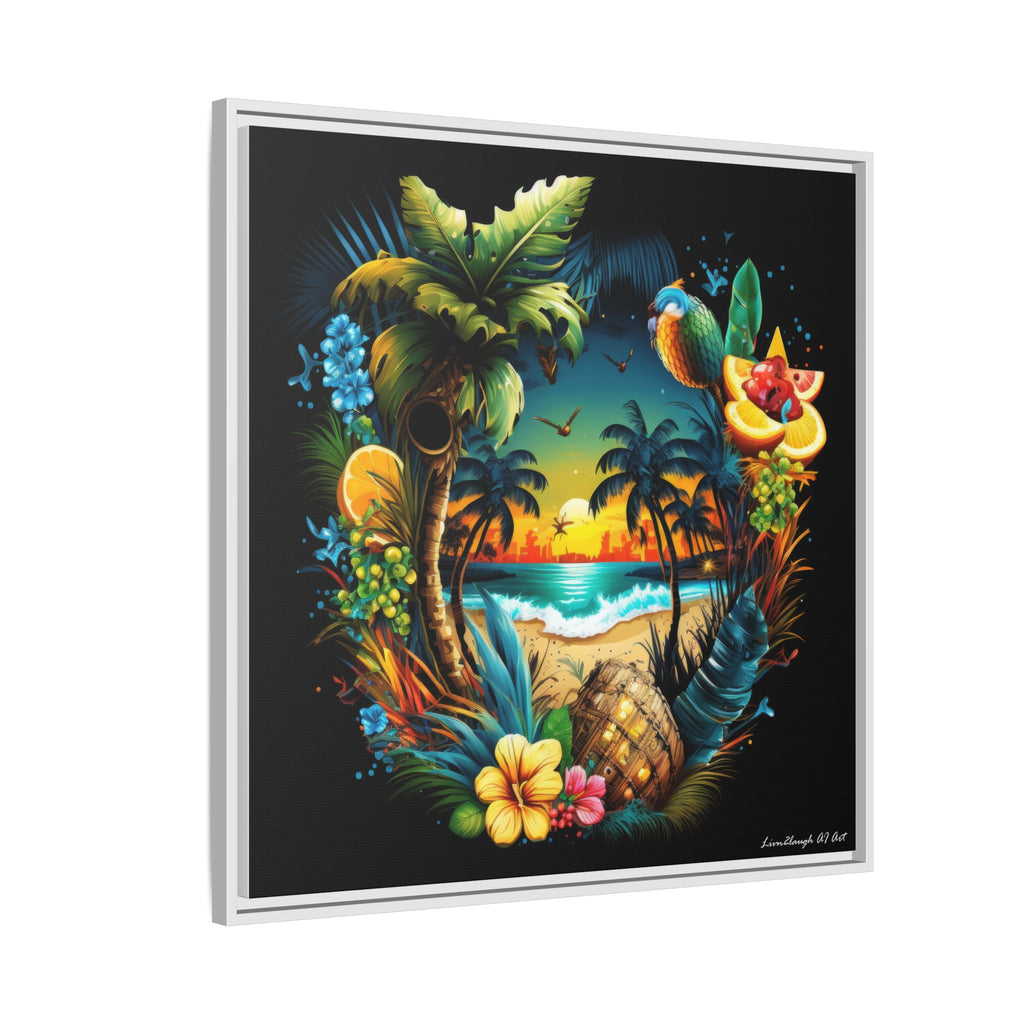 Island Rhythm at Dusk, Art Print — Colorful Modern Wall Canvas