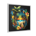 Island Rhythm at Dusk, Art Print — Colorful Modern Wall Canvas