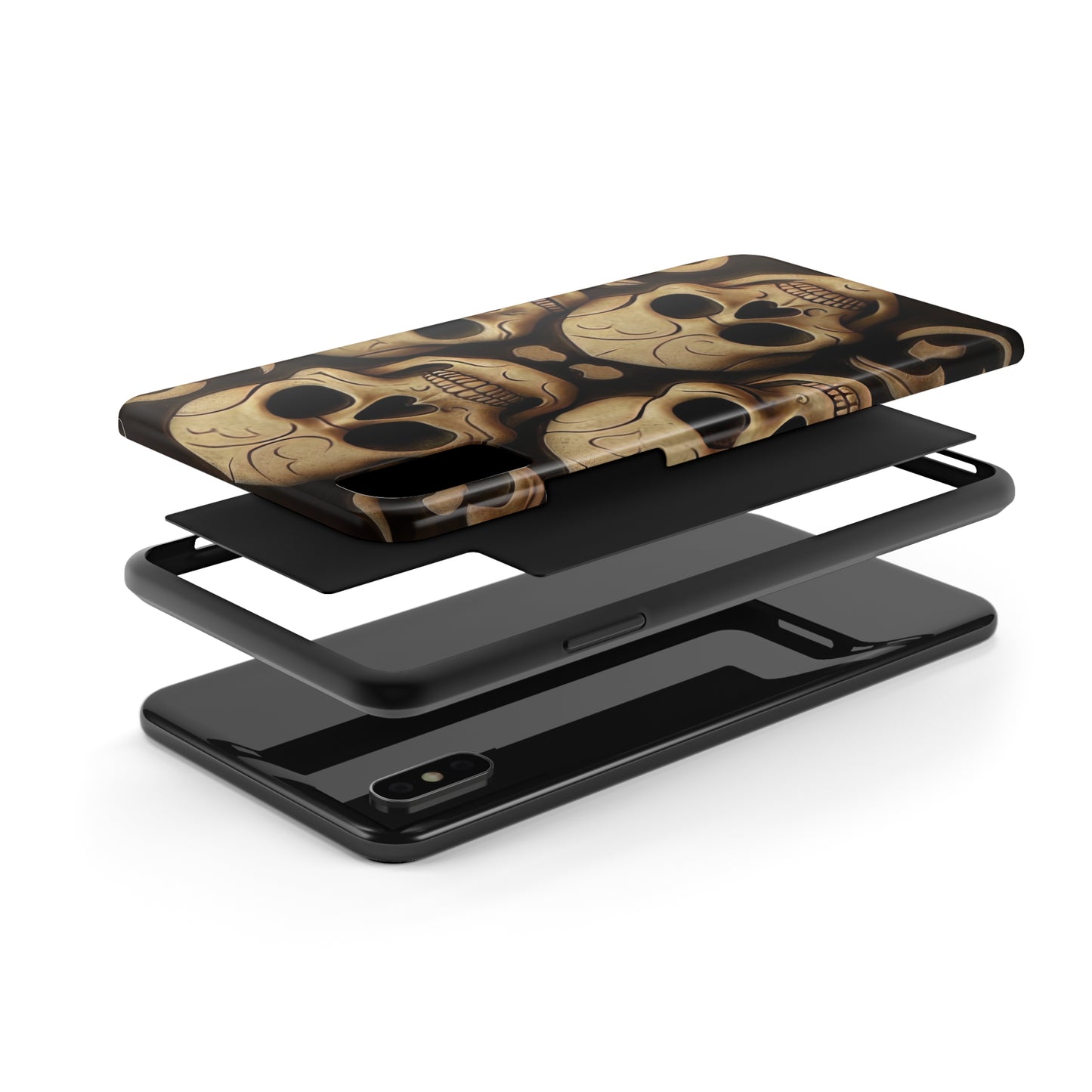 Metallic Chrome Skulls and classic Designed 19 Tough Phone Cases