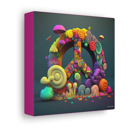 Fantastic Gummie Hippie Peace Sign Canvas Gallery Wraps