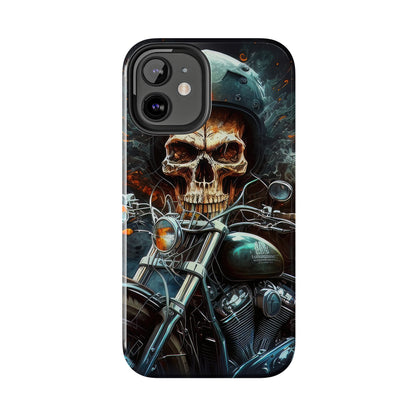 Skull Motorcycle Rider, Ready to Tear Up Road On Beautiful Bike 9 Tough Phone Cases