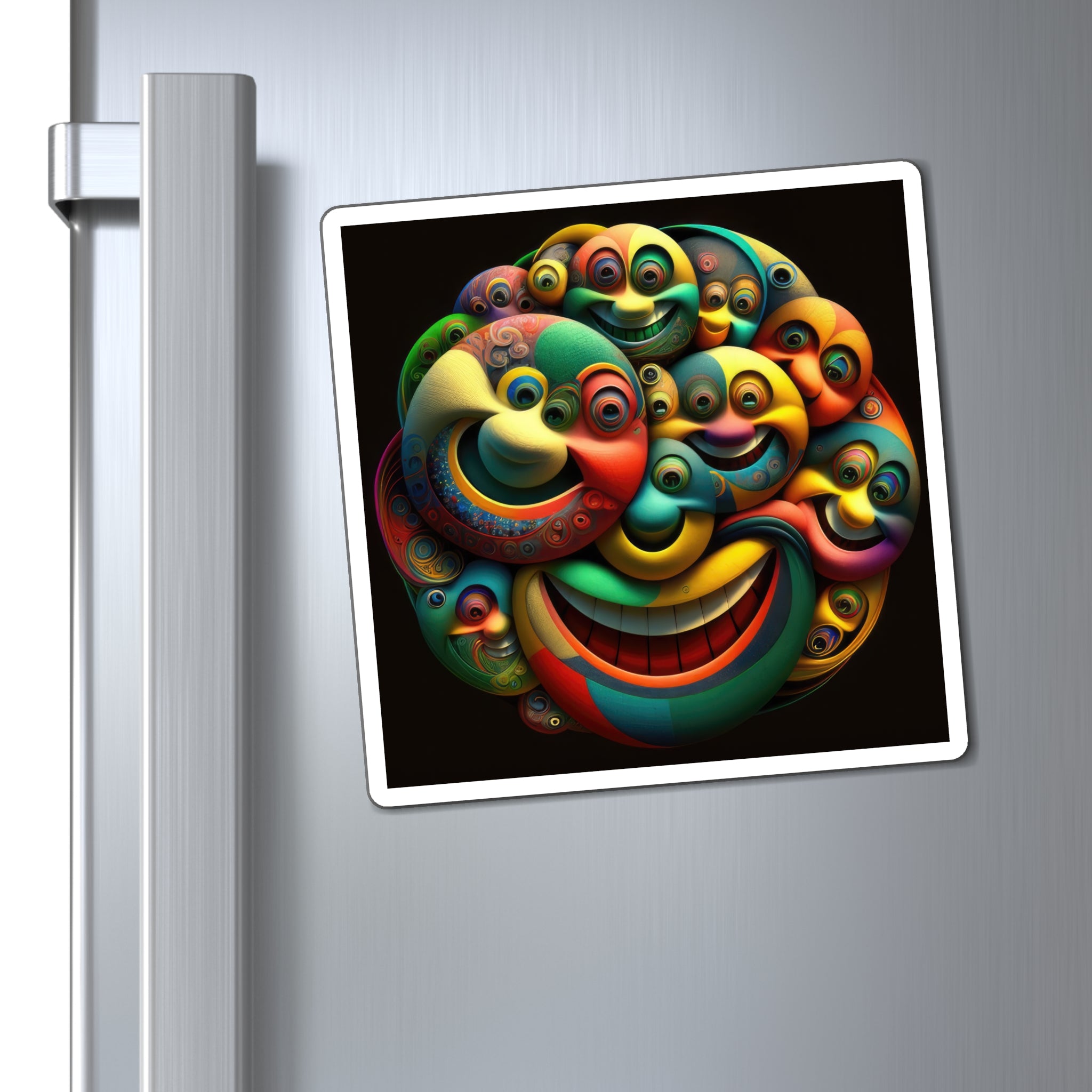 Crazy Happy Multi Odd Faced Magnets