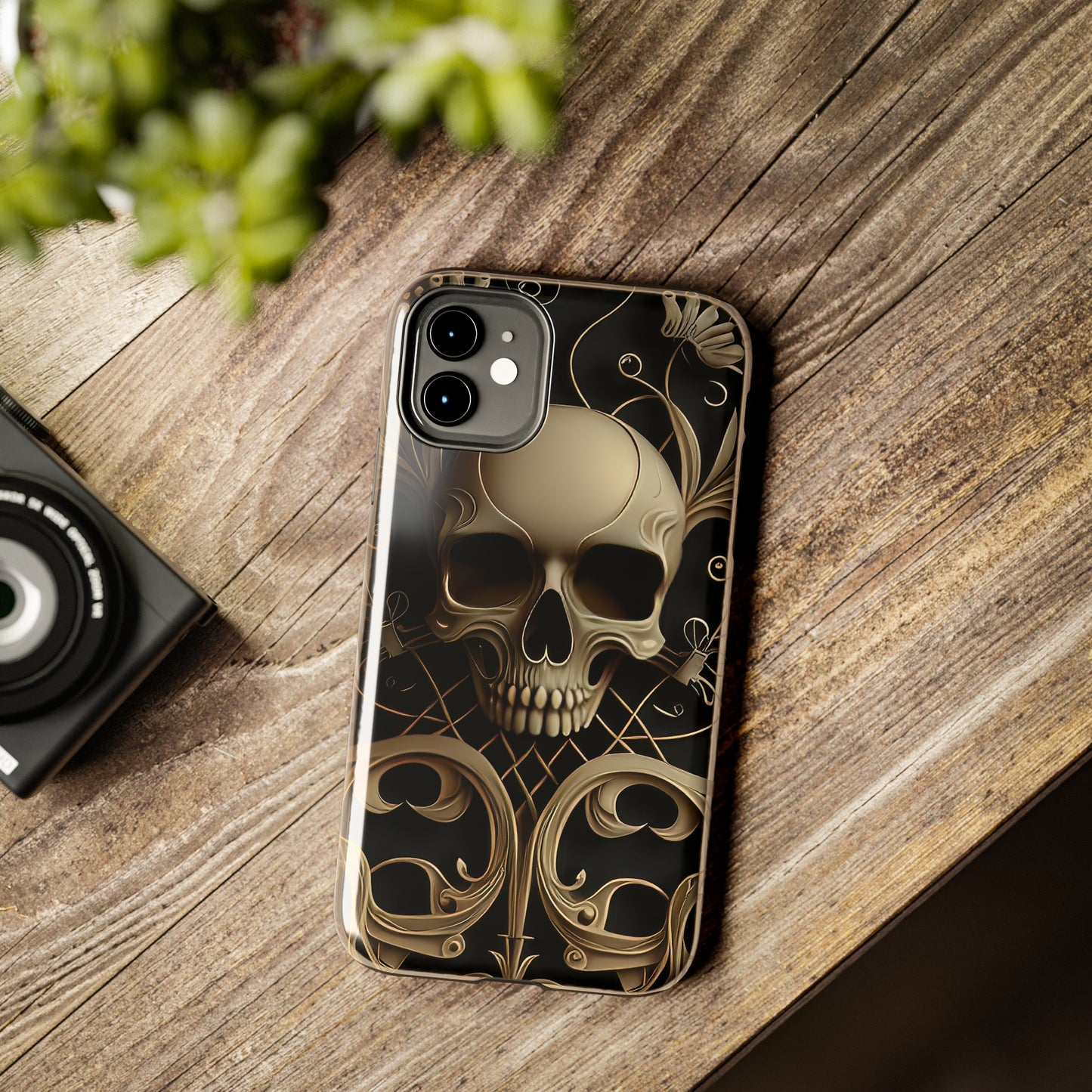 Metallic Chrome Skulls and classic Designed 1 Tough Phone Cases