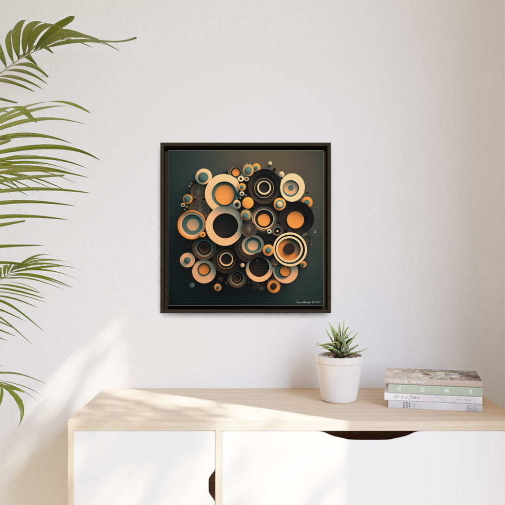 Concentric Harmony, Art Print — Colorful Modern Wall Canvas