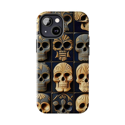 Metallic Chrome Skulls and classic Designed 17 Tough Phone Cases