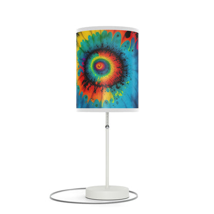 Bold And Beautiful Tie Dye Style 4 Lamp on a Stand, US|CA plug