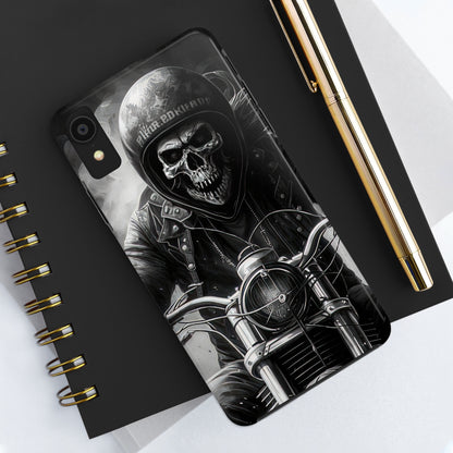 Skull Motorcycle Rider, Ready to Tear Up Road On Beautiful Bike 7 Tough Phone Cases