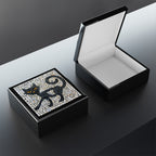 "Curious Black Cat Mosaic", Jewelry- Stash- Collection Box