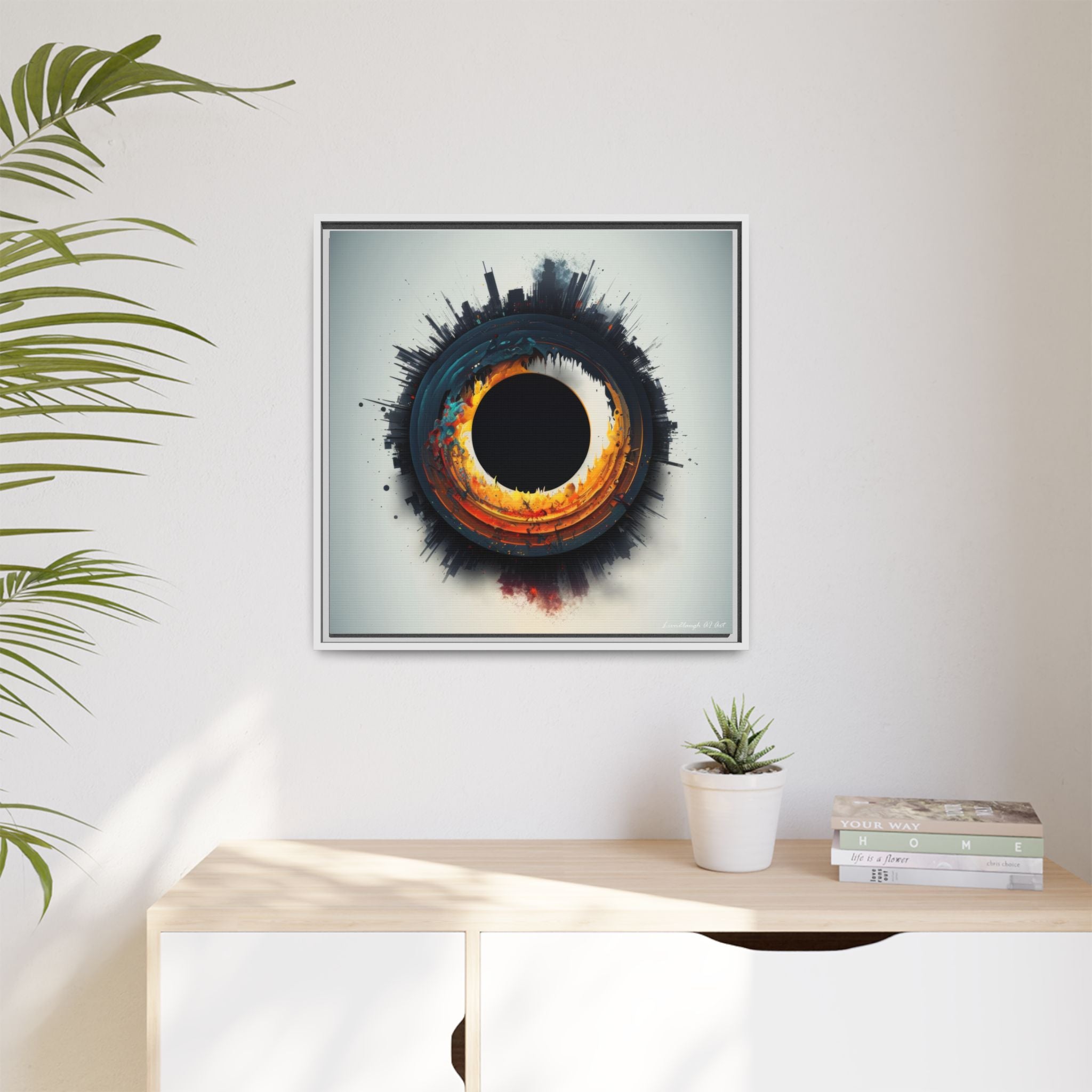 Eclipse of Industry, Art Print — Colorful Modern Wall Canvas