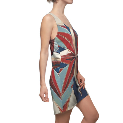 Beautiful Stars Abstract Star Style Red, White, And Blue Women's Cut & Sew Racerback Dress (AOP)