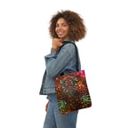 Groovy Island Man Smoking With Marijuana Pot Weed 420 Hands Polyester Canvas Tote Bag (AOP)