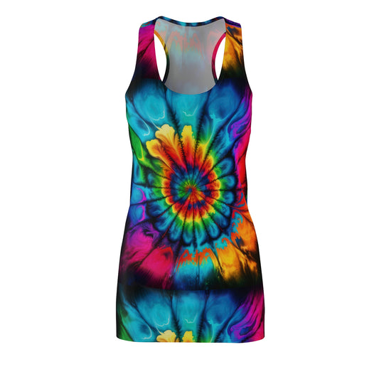 Bold And Beautiful Tie Dye Style Two C, Women's Cut & Sew Racerback Dress (AOP)