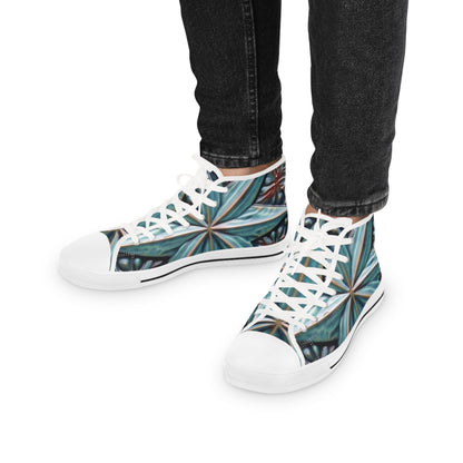 Beautiful Stars Abstract Star Style Blue And Red Men's High Top Sneakers