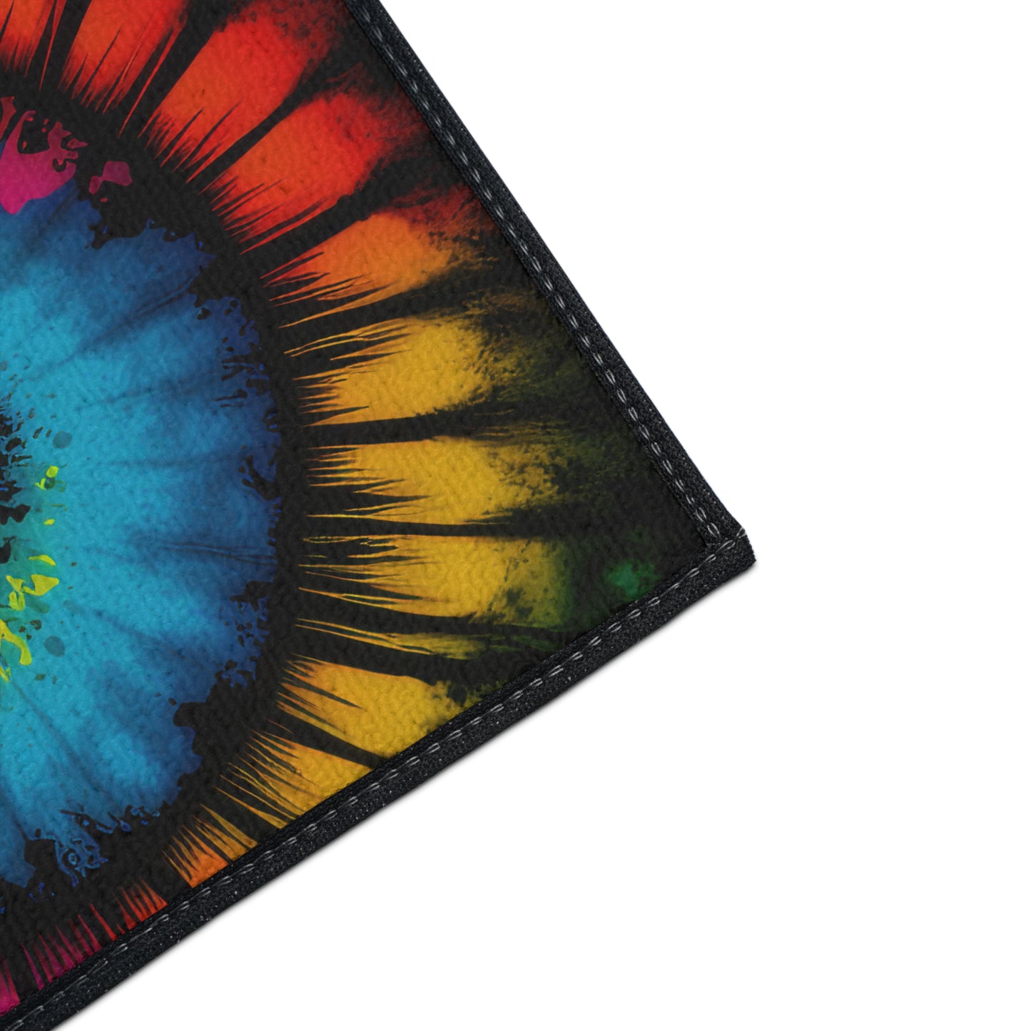 Bold And Beautiful Tie Dye Style Four Heavy Duty Floor Mat