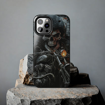 Skull Motorcycle Rider, Ready to Tear Up Road On Beautiful Bike 6 Tough Phone Cases