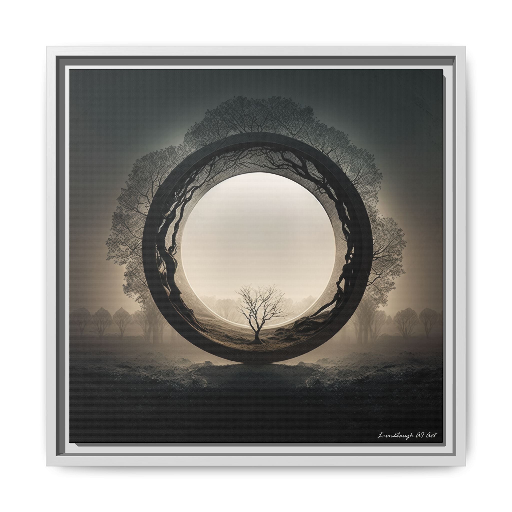 Circle of Stillness, Art Print — Colorful Modern Wall Canvas