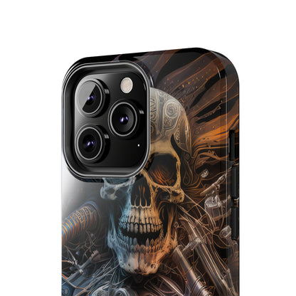 Skull Motorcycle Rider, Ready to Tear Up Road On Beautiful Bike 8 Tough Phone Cases