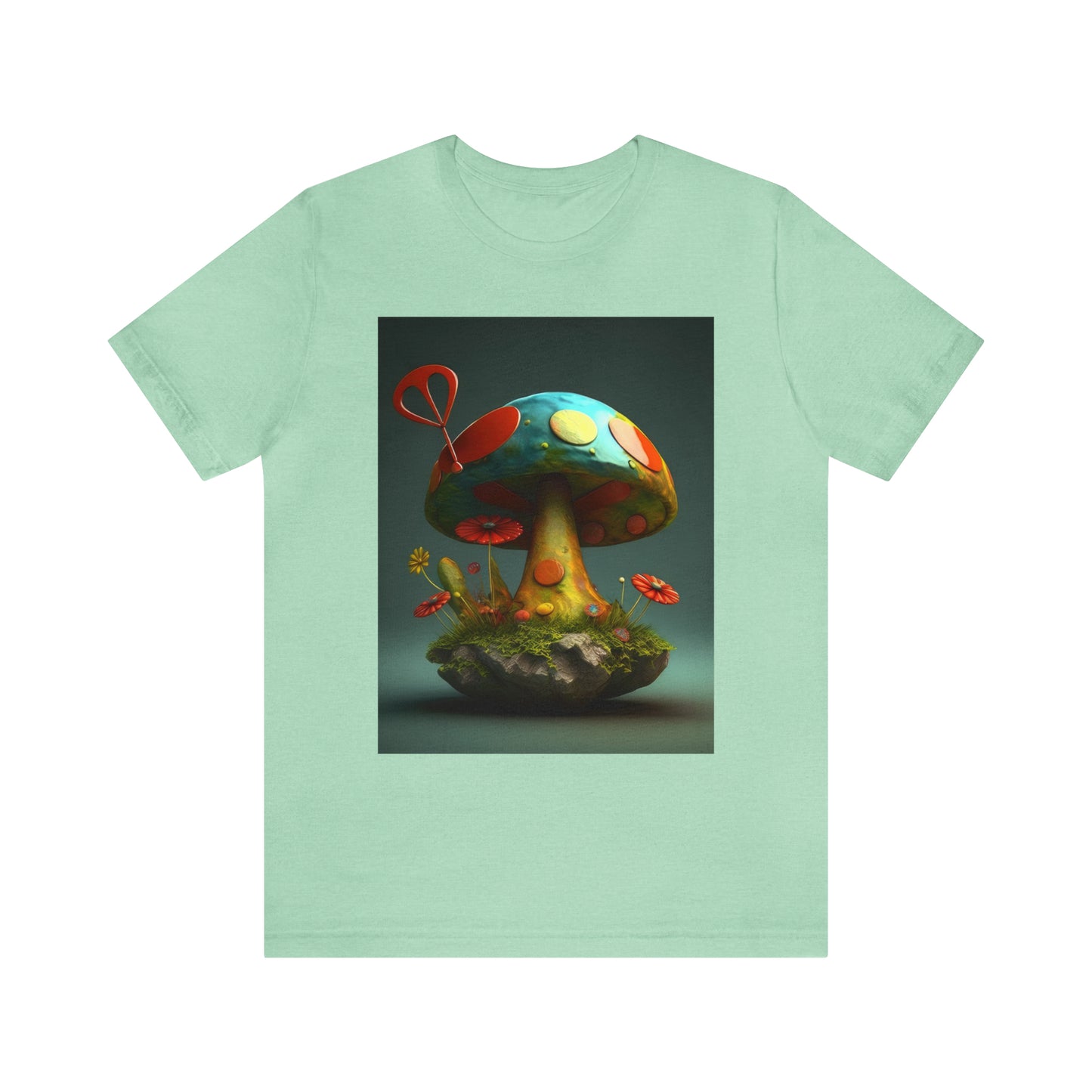 Hippie Mushroom Color Candy Style Design Style 4 Unisex Jersey Short Sleeve Tee