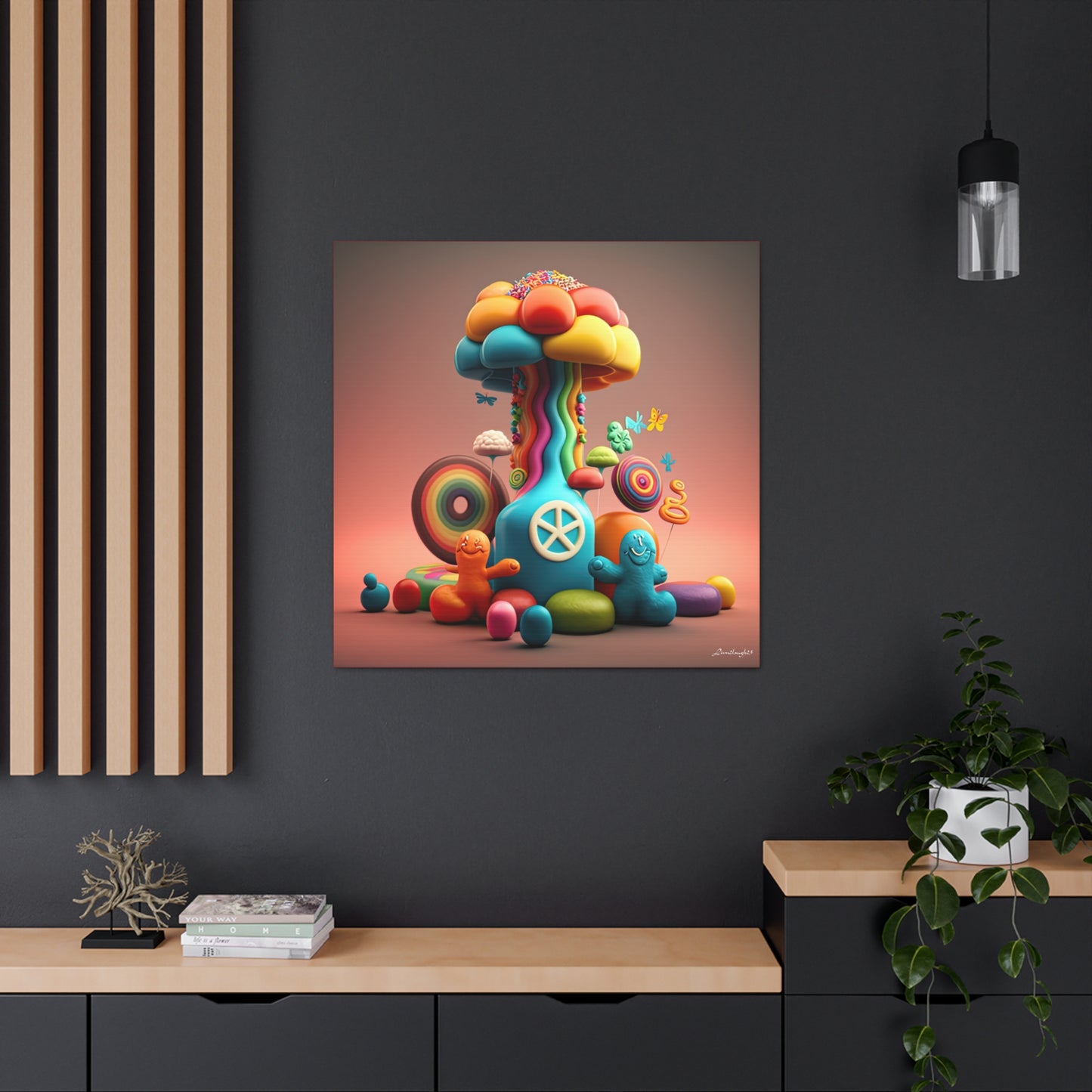 Gummy-Candy Style Mushroom Fun Bliss Canvas Gallery Wraps