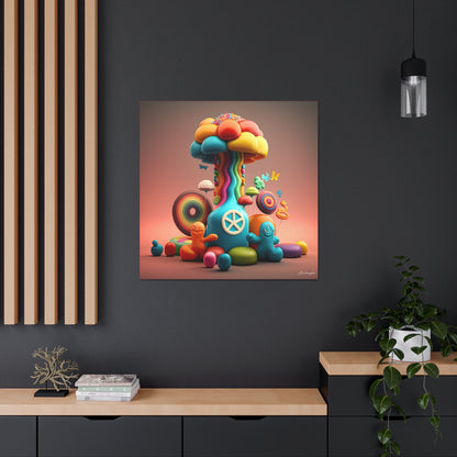 Gummy-Candy Style Mushroom Fun Bliss Canvas Gallery Wraps