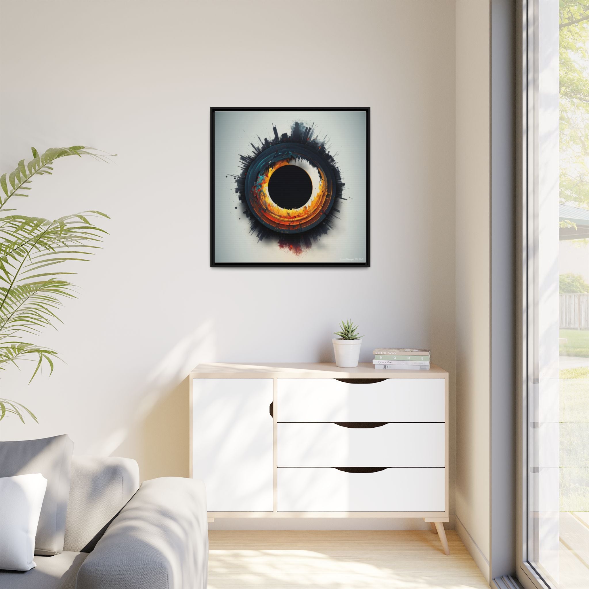 Eclipse of Industry, Art Print — Colorful Modern Wall Canvas