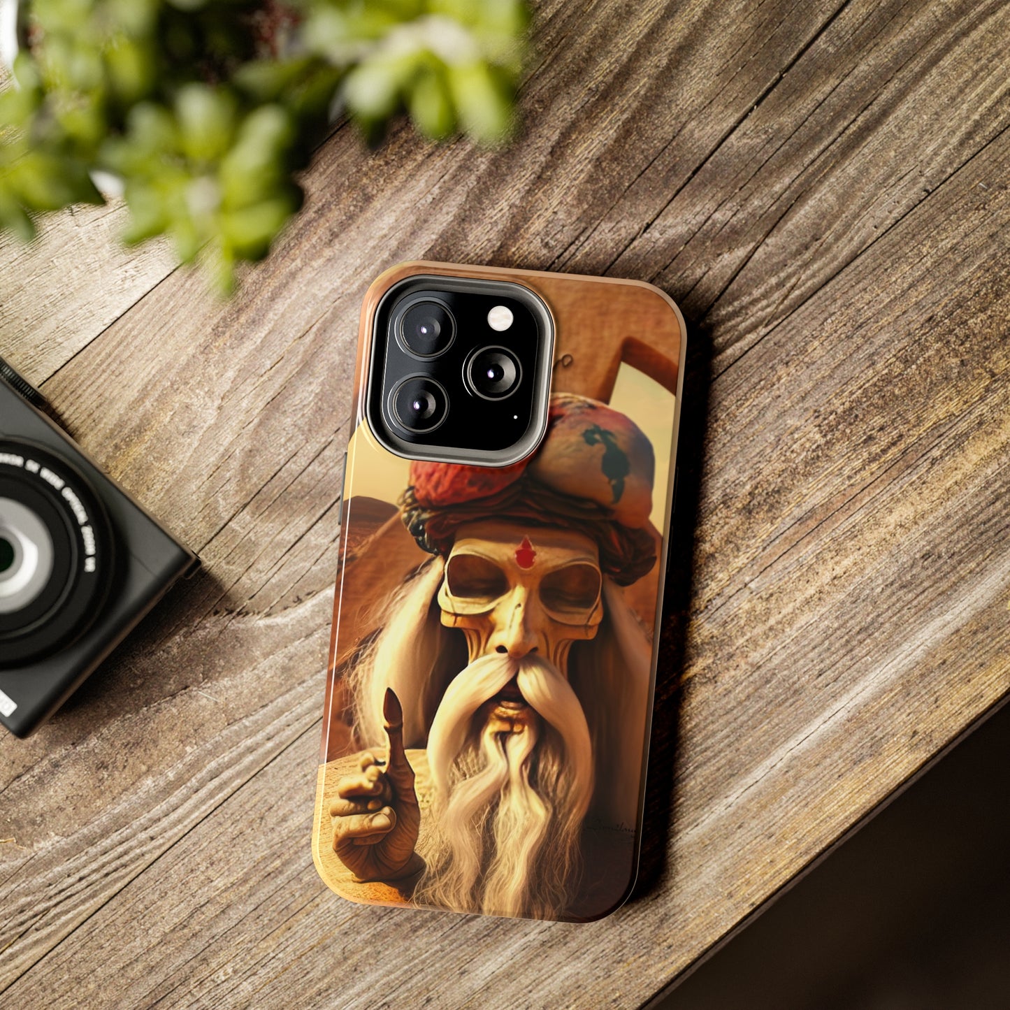 Wise Man In Dessert With Beard And Peace Sign Tough Phone Cases