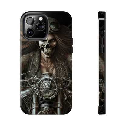 Skull Motorcycle Rider, Ready to Tear Up Road On Beautiful Bike 10 Tough Phone Cases